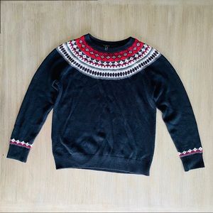 Talbots Diamonds Fair Isle Pattern Sweater